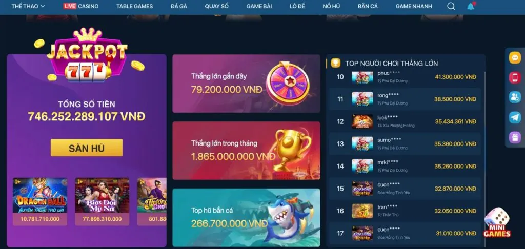 Khuyến mãi hấp dẫn tại big777 nổ hũ